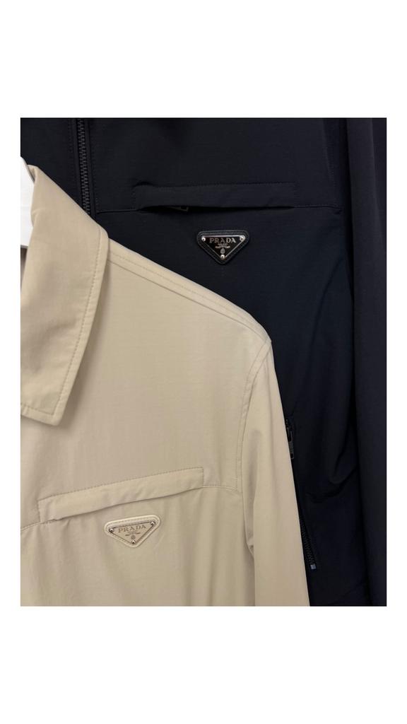 Prada Re-nylon Blouson Jas met Polokraag Maat M/L, Ophalen of Verzenden