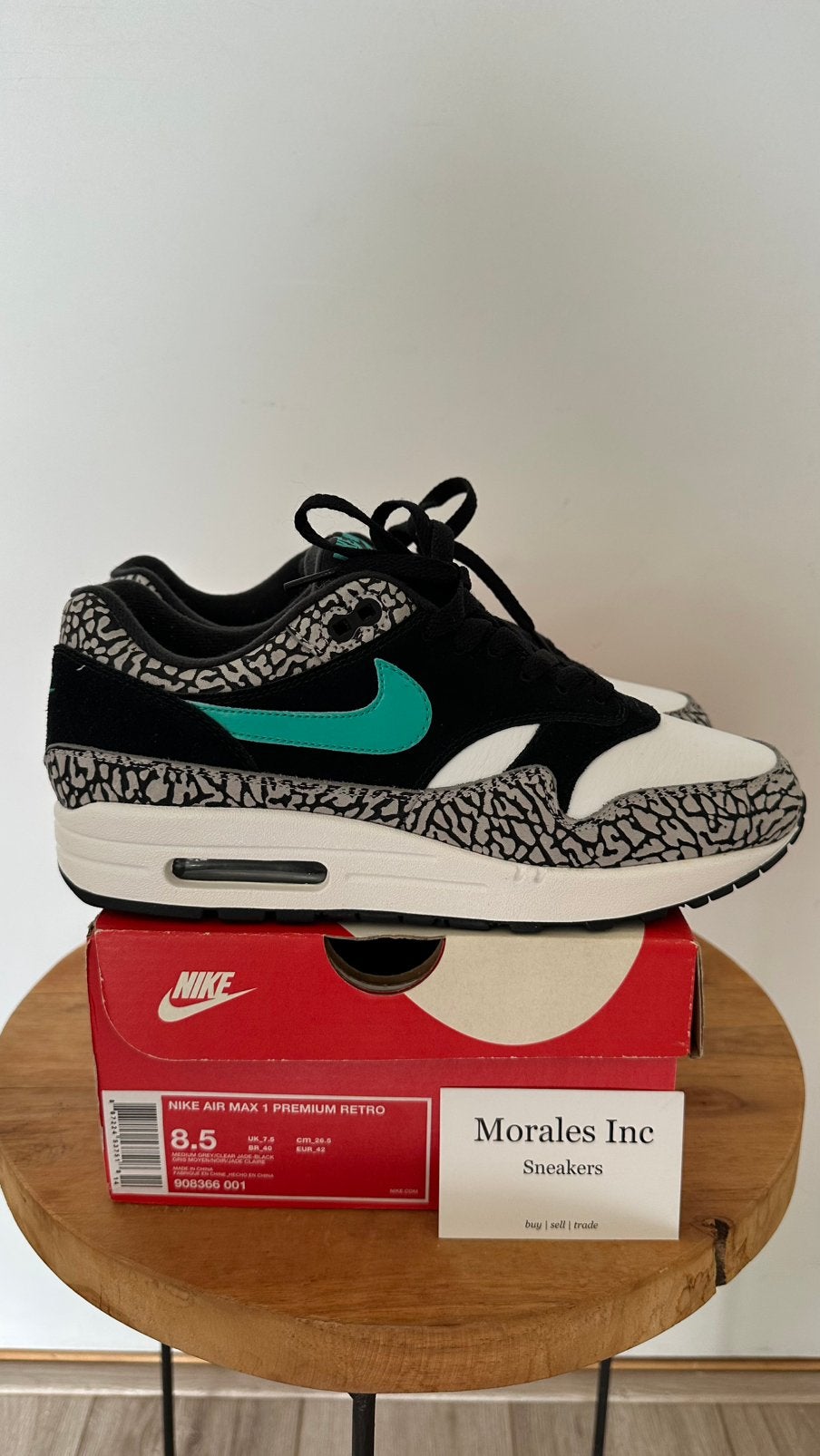 Nike Air Max 1 Atmos Elephant (2017) EU 42 nieuw in doos, Ophalen of Verzenden, Nieuw, Overige kleuren