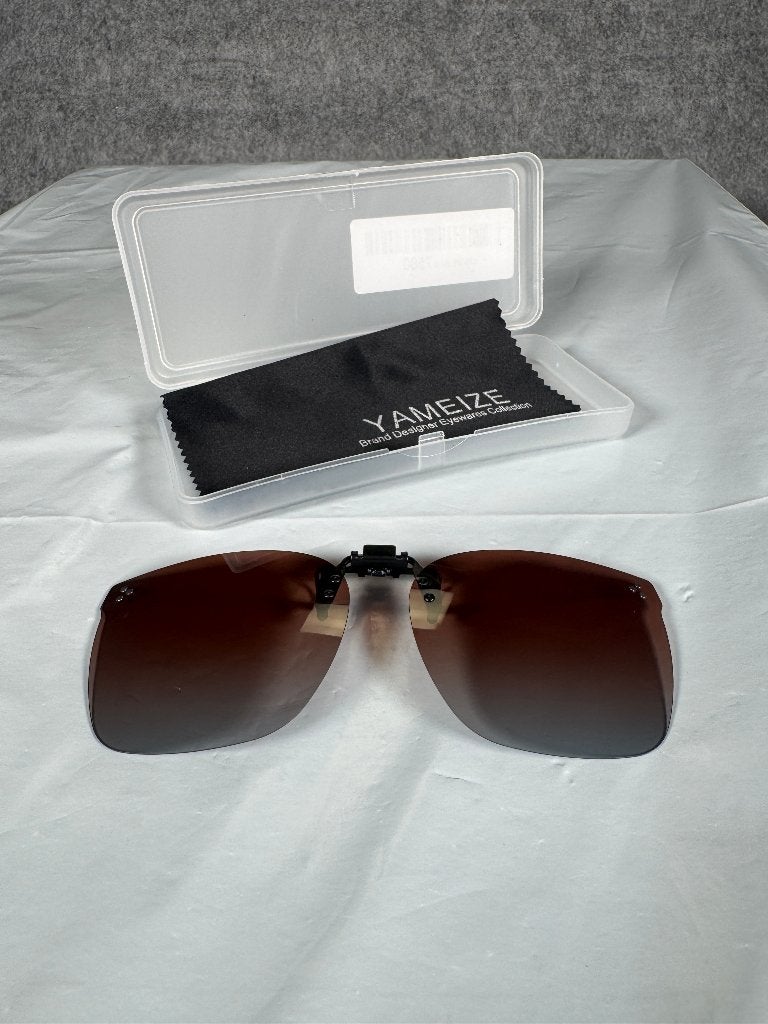 Yameize Rimless Shield Sunglasses Brown Gradient One Size, Overige merken, Bruin, Verzenden, Zo goed als nieuw