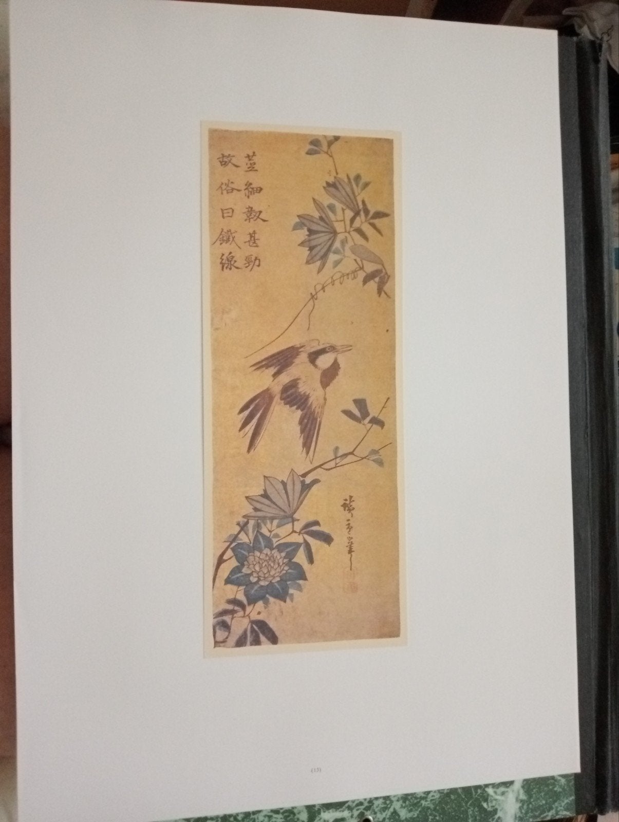 Vogel Japan offset prent 20e eeuw, Antiek en Kunst, Ophalen of Verzenden