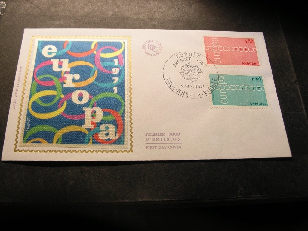 Cept/Verenigd Europa FDC heel jaar 1971, Ophalen of Verzenden, Overige landen, Gestempeld