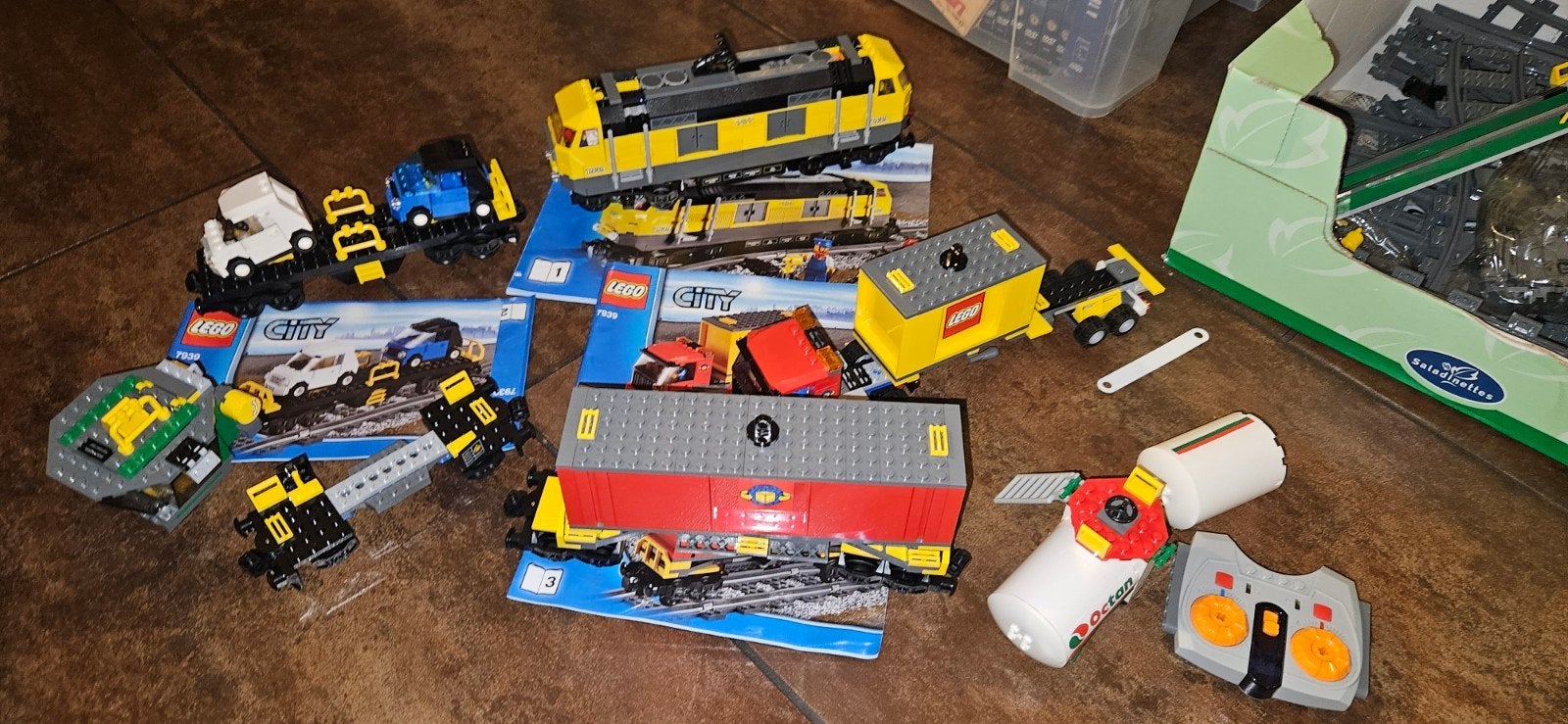 LEGO City Goederentrein 7939 – Nagenoeg compleet met elektro, Ophalen of Verzenden, Gebruikt, Overige merken