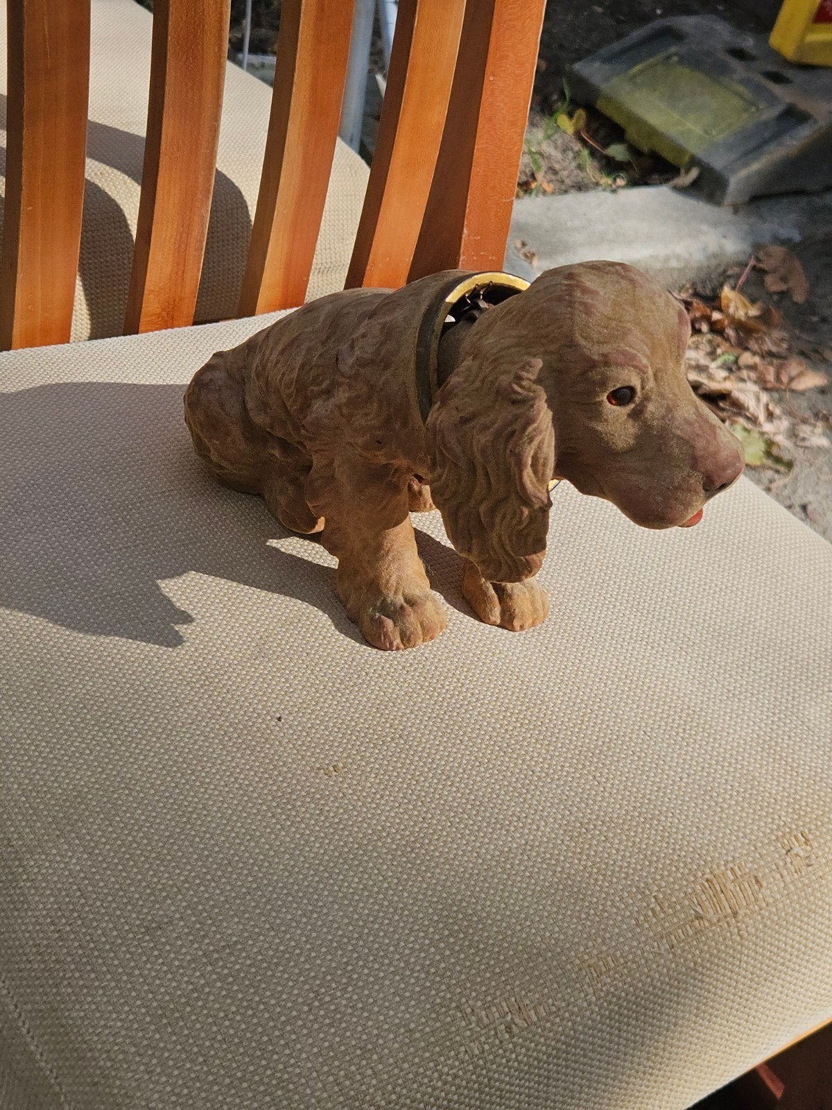 Vintage Flocked Hondenbeeldje - Cocker Spaniel, Ophalen of Verzenden