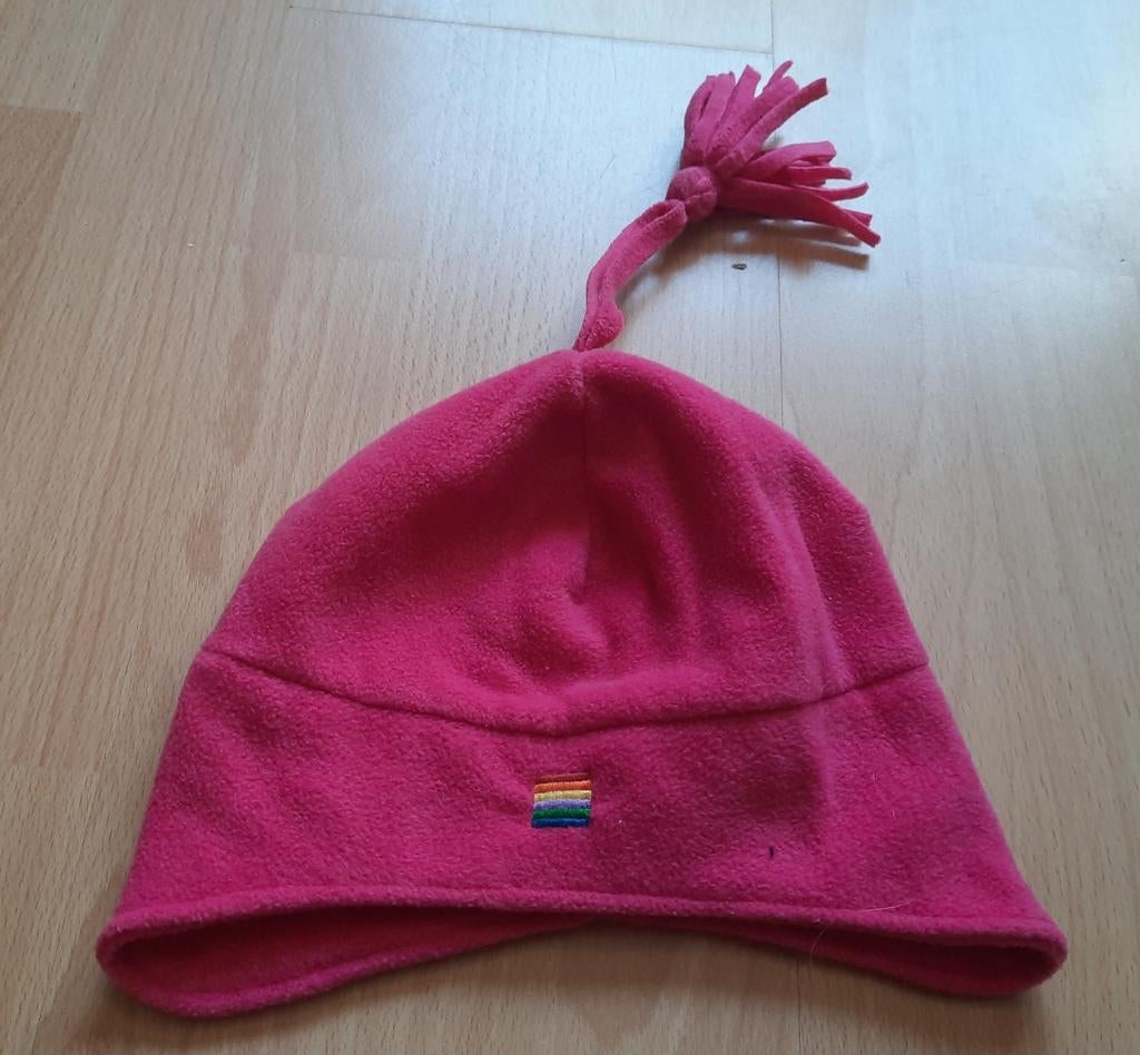 Roze Fleece Muts, Kinderen en Baby's, Babykleding | Mutsen, Sjaals en Wanten, Meisje, Ophalen of Verzenden, Zo goed als nieuw