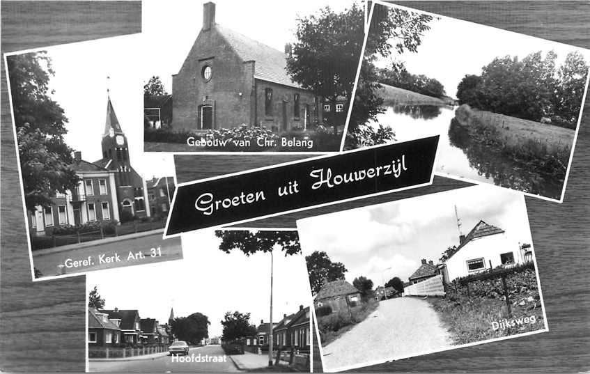 300-024-015 Houwerzijl Groeten uit, Verzenden, Voor 1920, Groningen