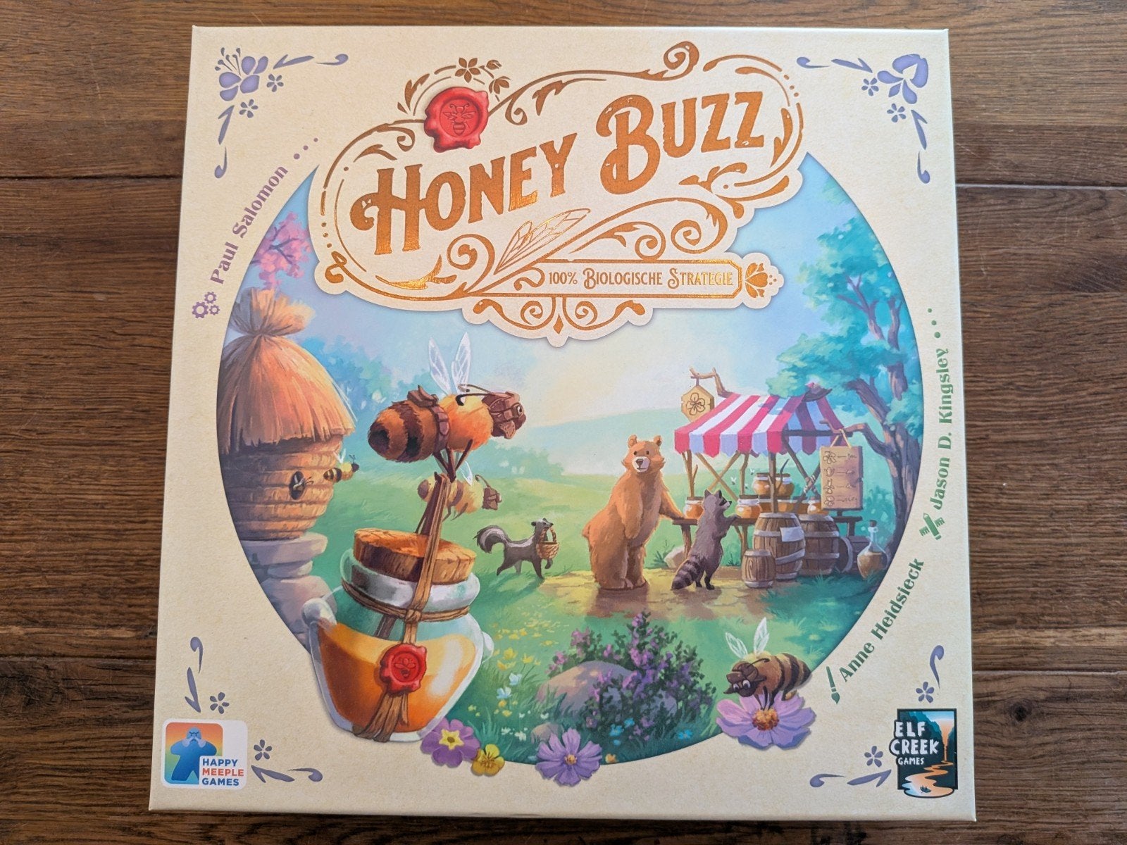 Honey Buzz bordspel incl. mini-honing lepel, Een of twee spelers, Ophalen of Verzenden, Zo goed als nieuw, Elf Creek Games