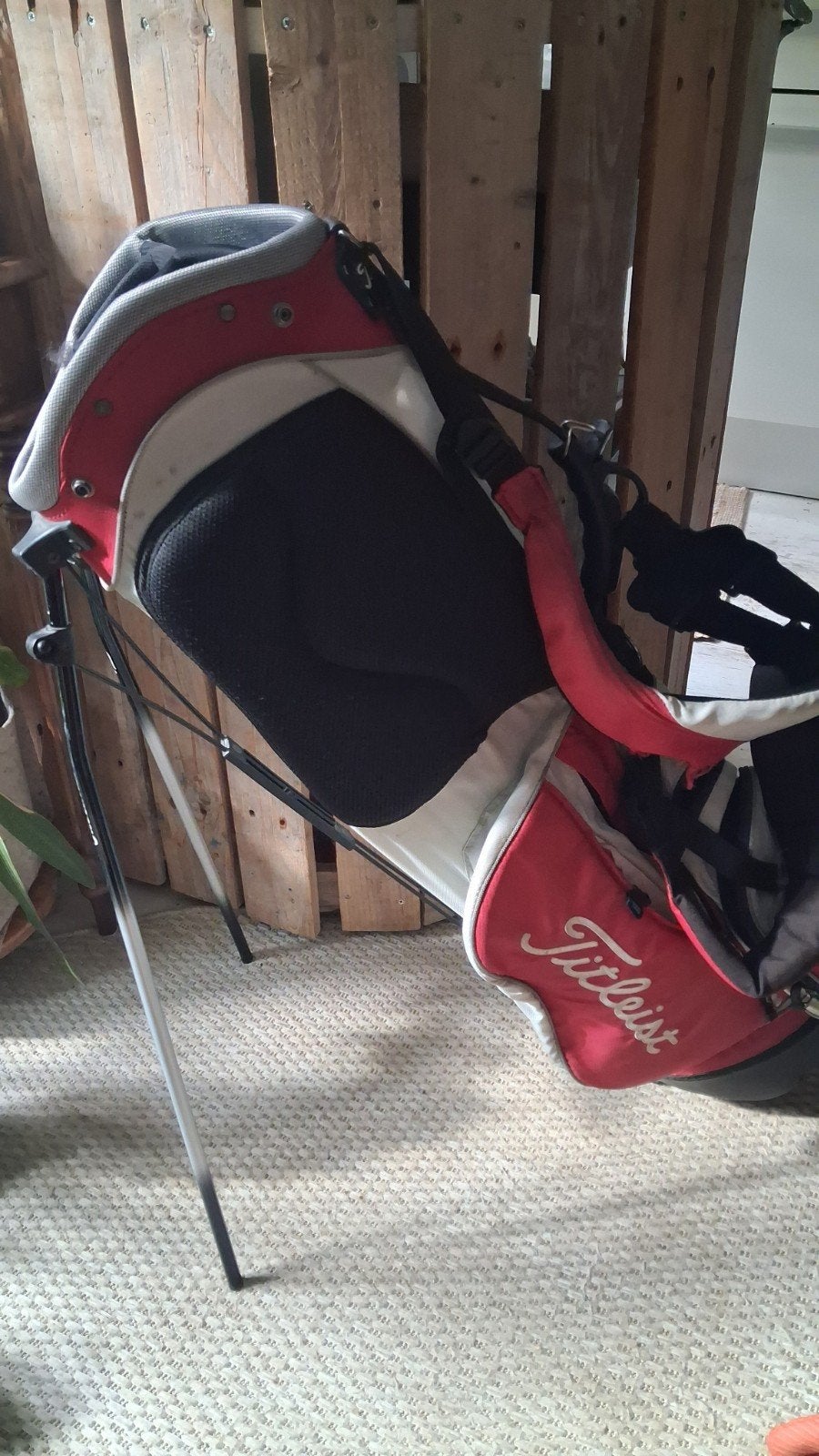 Golftas Titleist Stand Bag poten van stevig aluminium, Sport en Fitness, Golf, Ophalen, Gebruikt, Tas