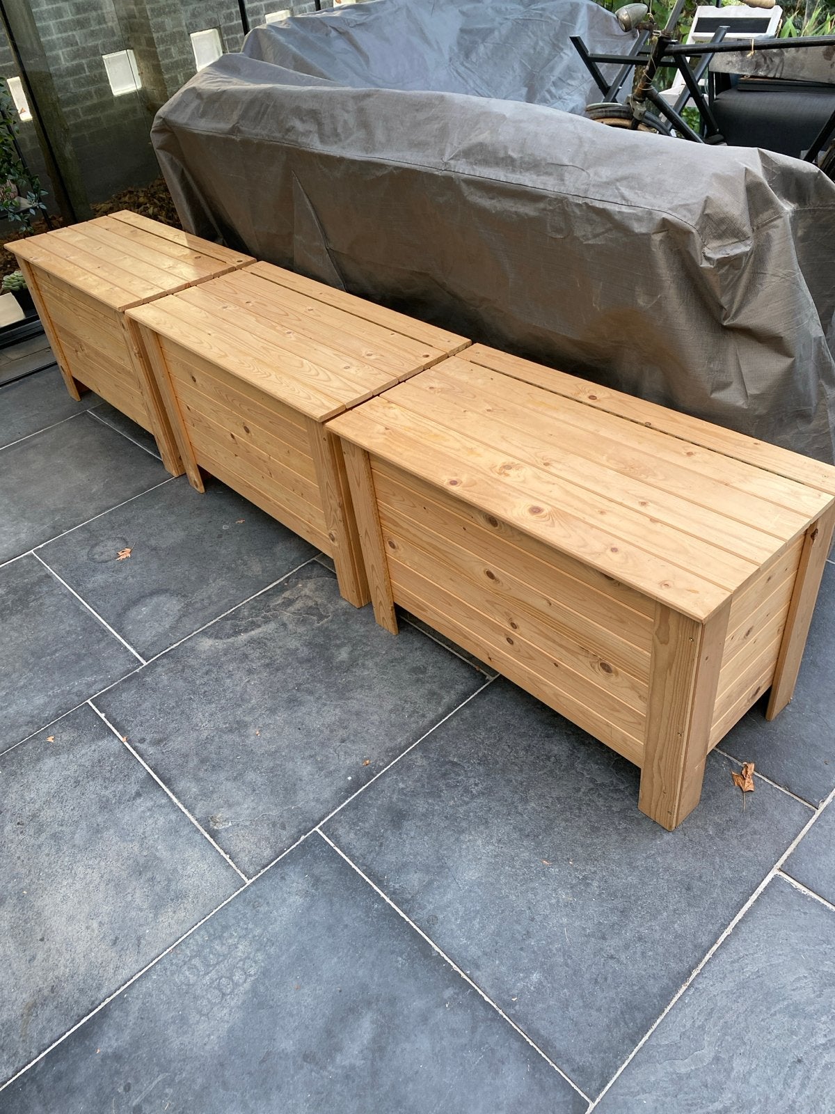 3x Houten Opbergkist - Multifunctioneel en Robuust, Ophalen, Gebruikt, 100 tot 150 cm, 5 – 50