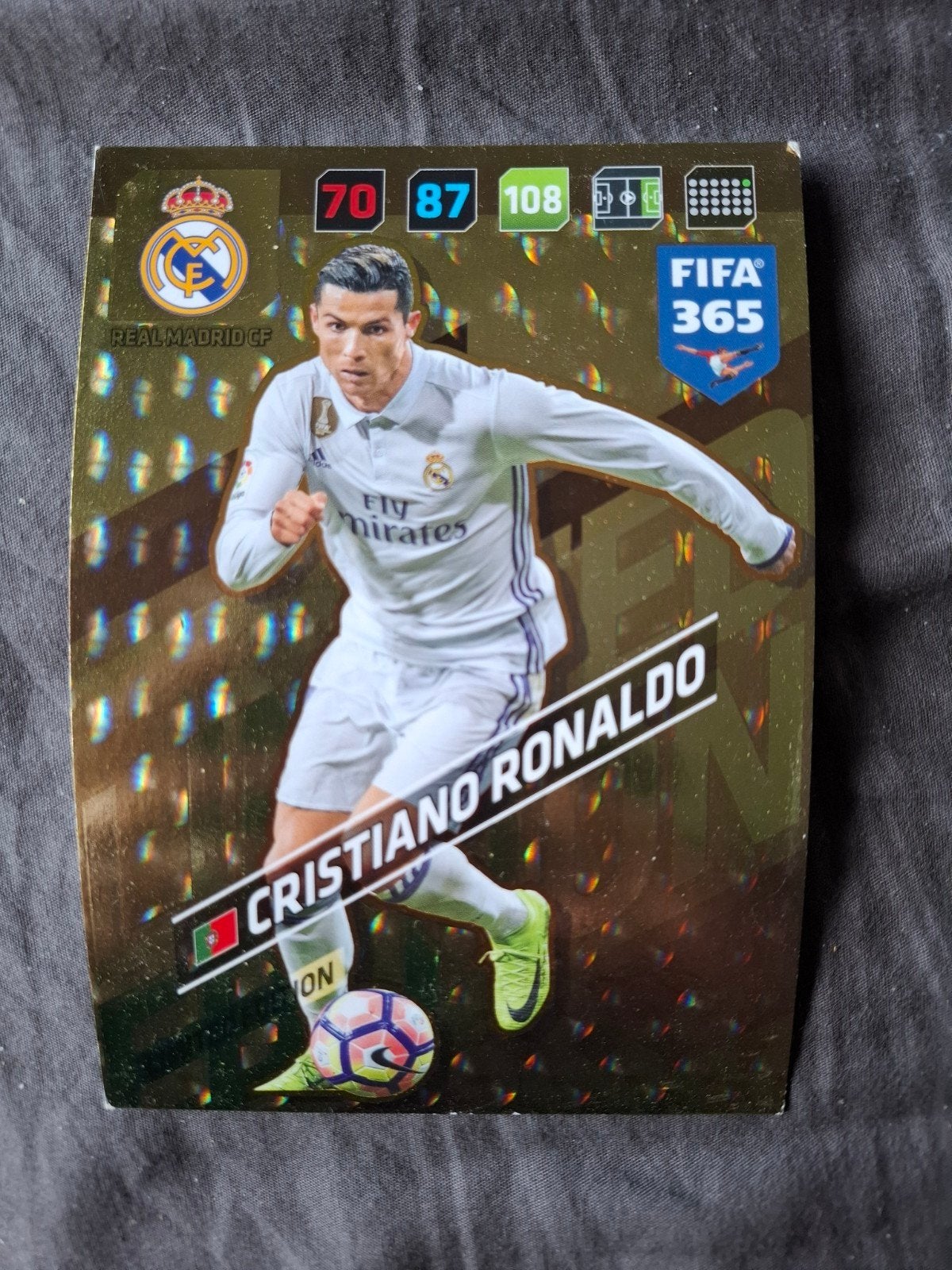 FIFA 365 Cristiano Ronaldo Real Madrid Spelerskaart, Ophalen of Verzenden, Gebruikt, Buitenlandse clubs, Spelerskaart