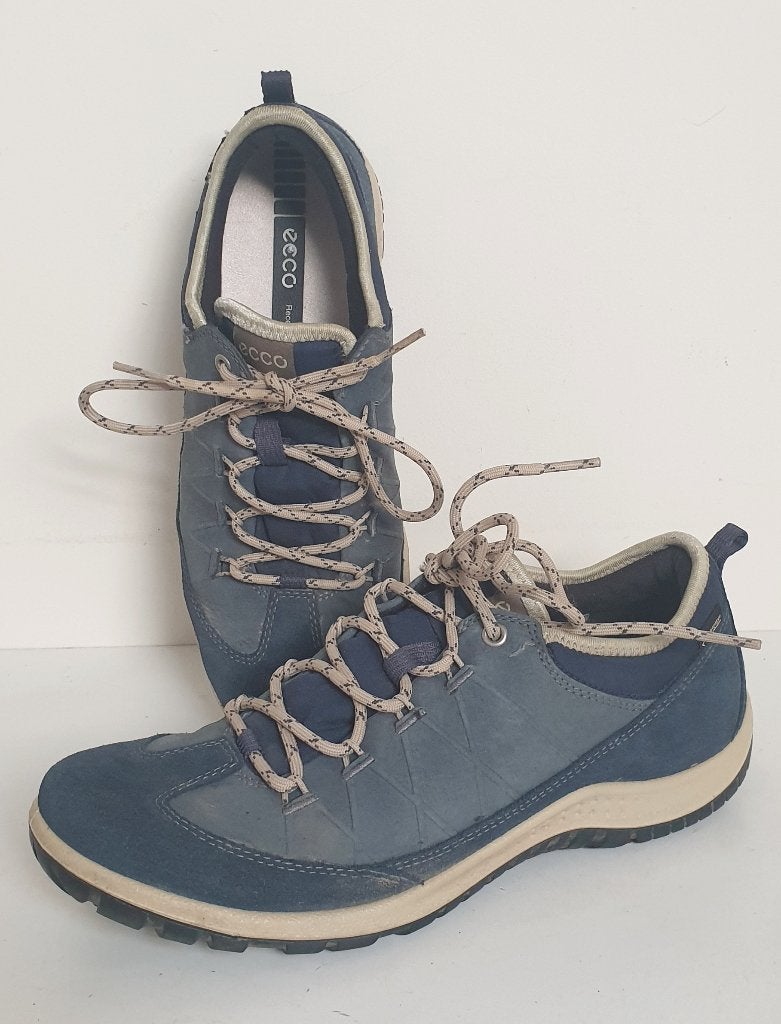 Ecco Yak leather wandelschoenen sneakers receptor technology, Ecco, Blauw, Ophalen of Verzenden, Sneakers of Gympen