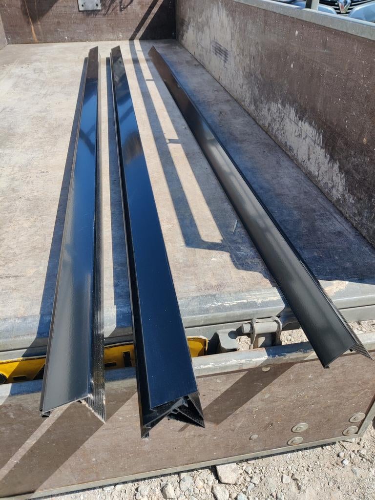 Daktrim aluminium 60*64mm, lengte 2,5m, 6 stuks, zwart(9005), Ophalen, Nieuw, Aluminium