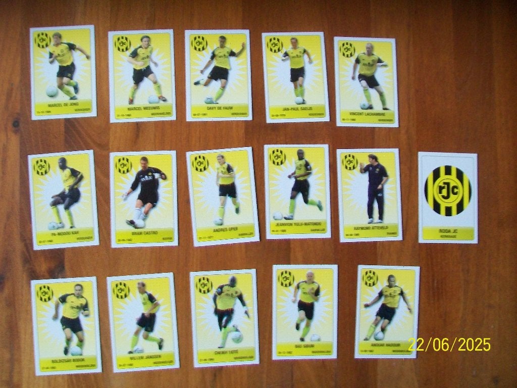 16 Voetbalplaatjes Roda JC seizoen 2007 - 2008, Verzamelen, Verzenden, Zo goed als nieuw, Roda JC, Poster, Plaatje of Sticker