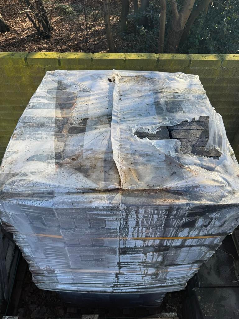 Tambour Antraciet Klinkers, Tuin en Terras, Ophalen, Gebruikt, Klinkers, 10 m² of meer
