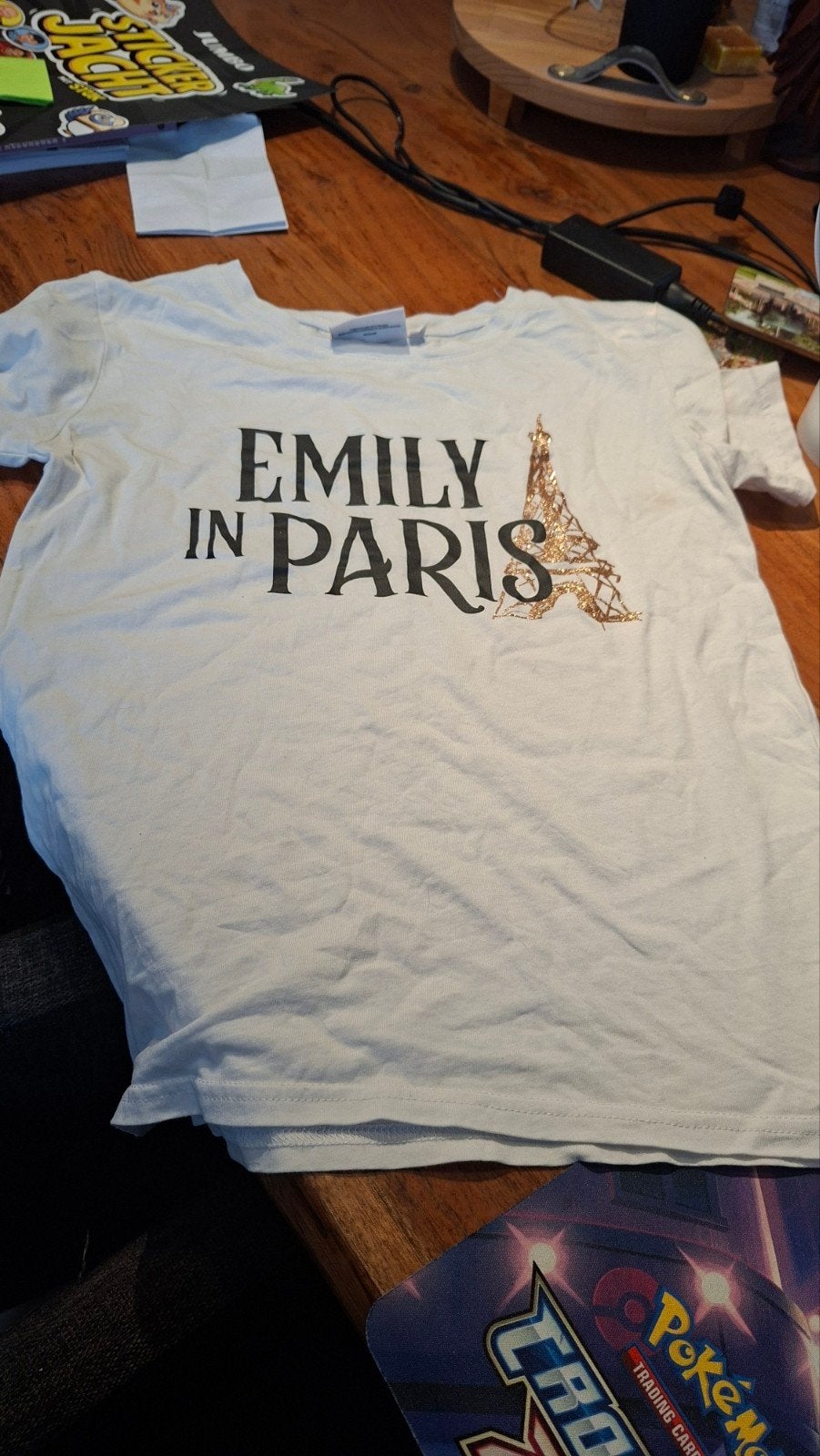 Takko Emily in Paris T-shirt - Maat XS - Katoen, Wit, Ophalen of Verzenden, Korte mouw, Maat 34 (XS) of kleiner