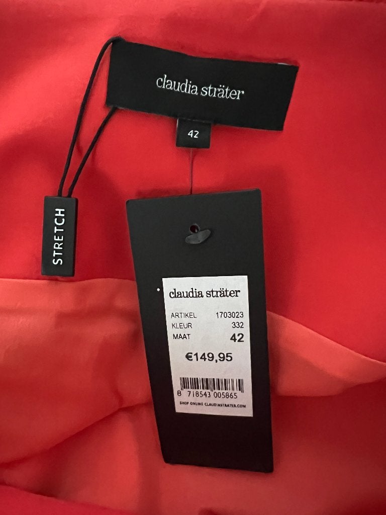 NIEUW Claudia Strater stretch rok rood 42, Kleding | Dames, Verzenden, Maat 42/44 (L), Nieuw, Claudia Strater