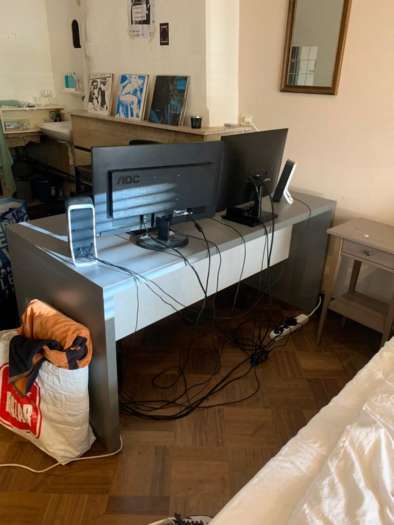 IKEA bureau 160x76,5, Huis en Inrichting, Bureaus, Ophalen, 160 cm, Gebruikt, Hout
