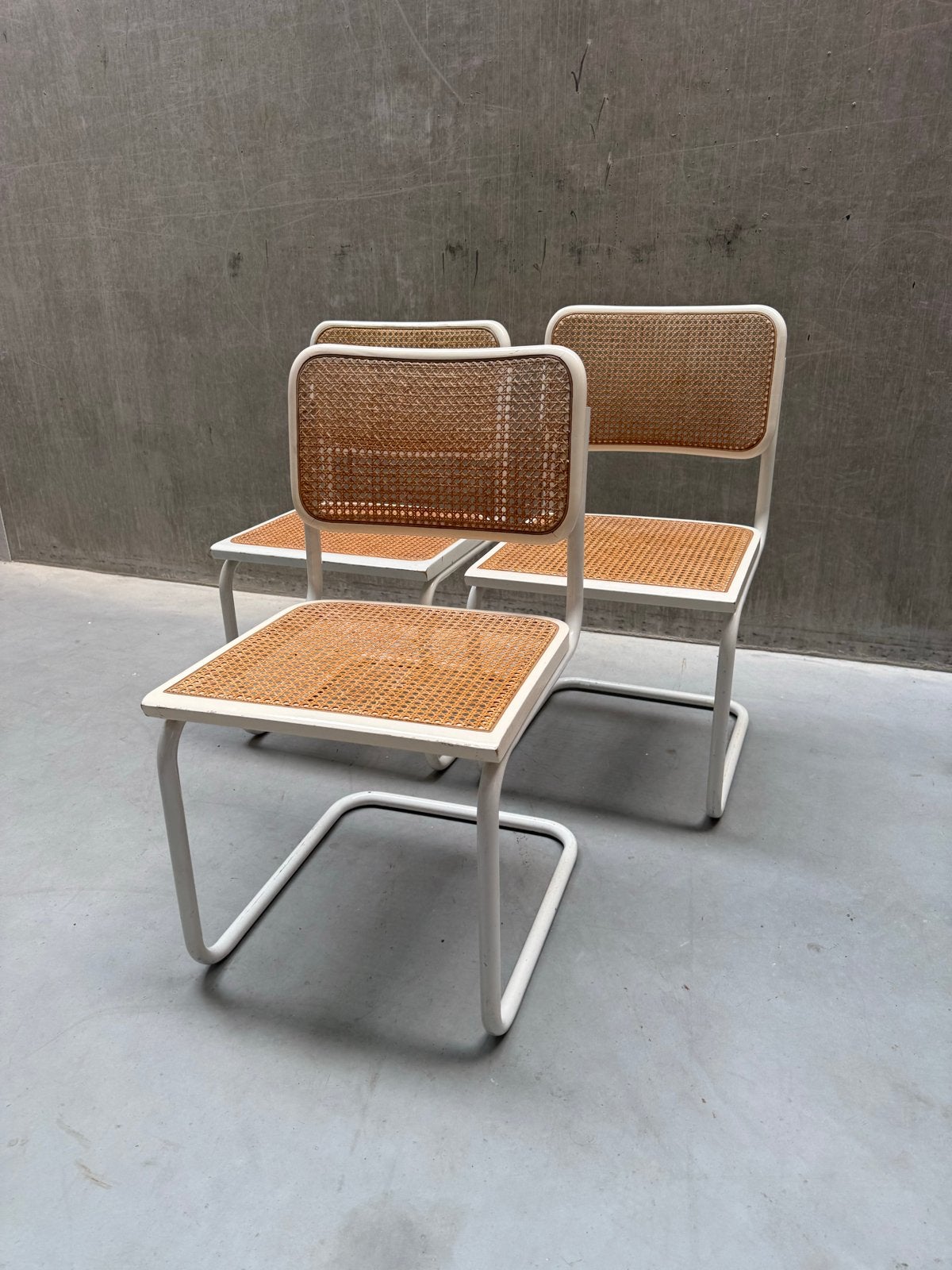 3 Vintage Cesca Stoelen, Marcel Breuer - Italië, Ophalen of Verzenden, X, X, X