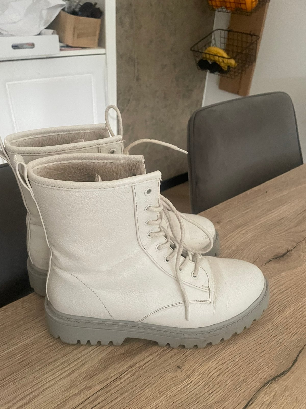 Schoenen boots laarsjes creme wit 38, Ophalen of Verzenden, Gedragen, Wit