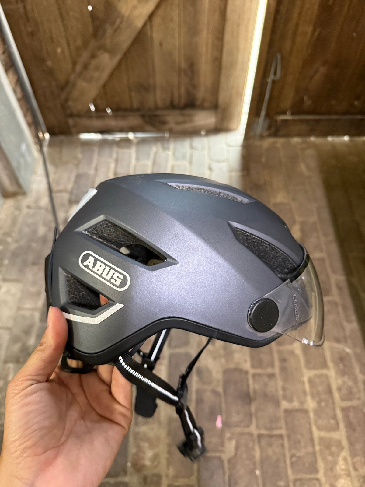 ABUS Pedelec 2.0 ACE Fietshelm - Titan - Maat M NTA gekeurd, Ophalen of Verzenden, Gebruikt, M, Heer of Dame