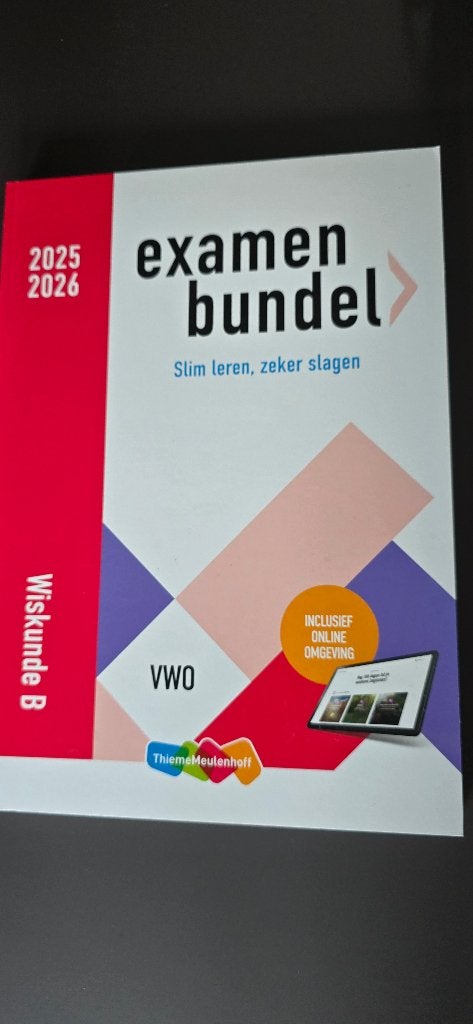 Wiskunde B vwo en examenbundel 2025/2026 wiskunde B vwo, Niet van toepassing, Ophalen of Verzenden, Beta, Nieuw