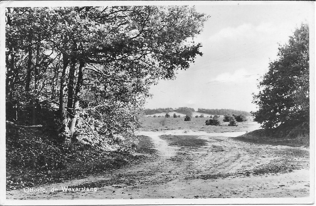 Oude ansichtkaart Otterlo, De Weversteeg (Gelopen), Ophalen of Verzenden, 1940 tot 1960, Gelopen, Gelderland