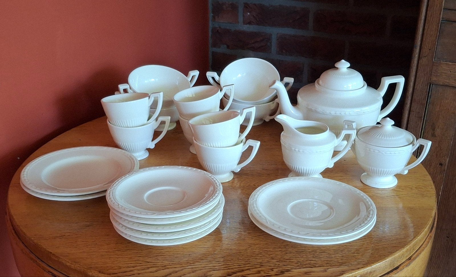 Recamier Servies Gebroken Wit - Theepot, Kopjes, Schotels, Huis en Inrichting, Ophalen