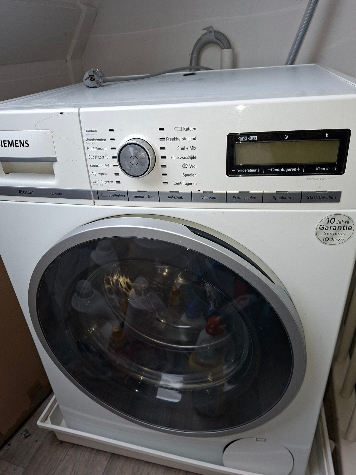 Siemens iQdrive Wasmachine - gebruikt, Gebruikt, Ophalen of Verzenden, Voorlader, Kort programma