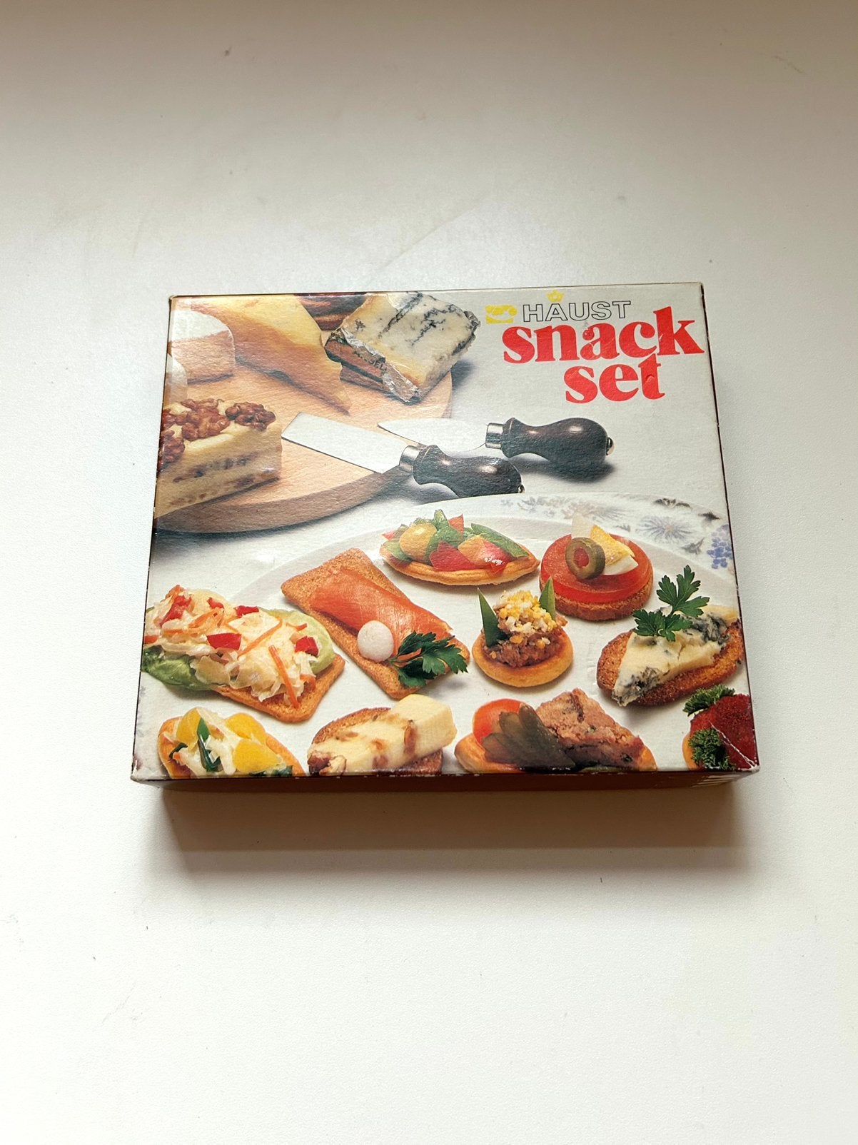 Vintage Haust snackset, Ophalen of Verzenden, Zo goed als nieuw, Rvs of Chroom