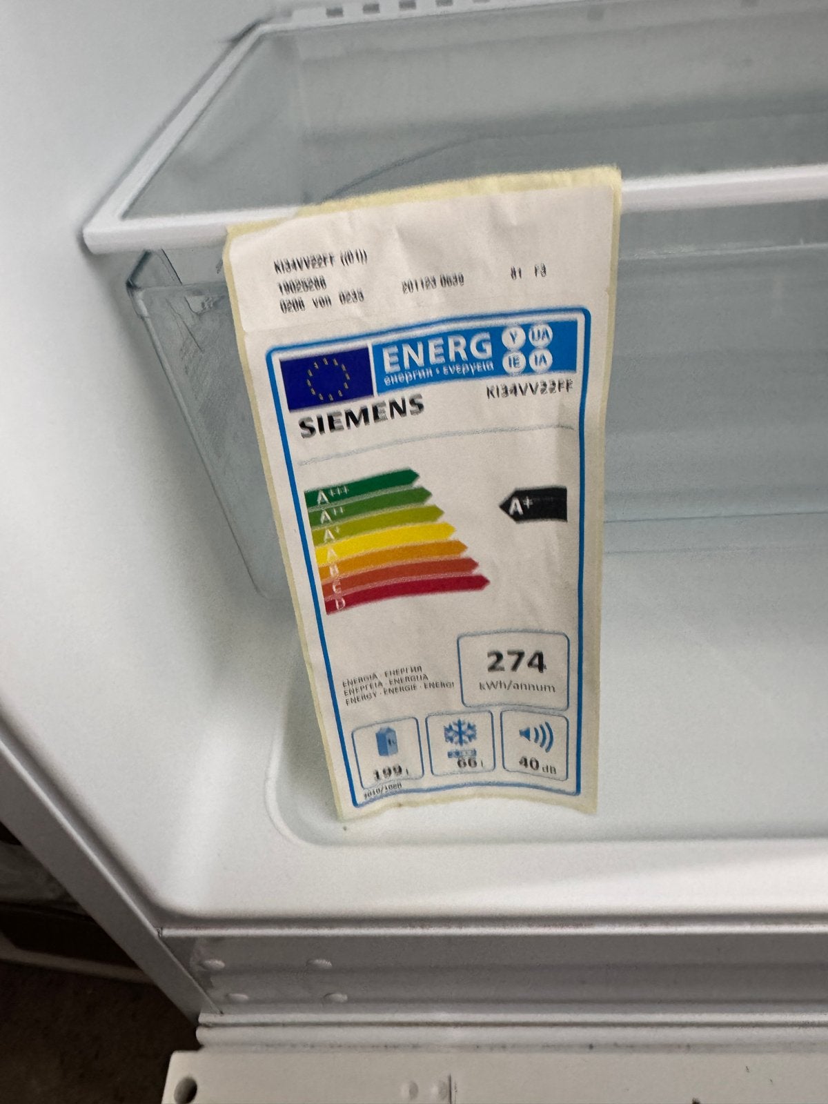 Siemens Koelkast met Vriezer - Energieklasse A+, Ophalen, Gebruikt, 200 liter of meer, 60 cm of meer