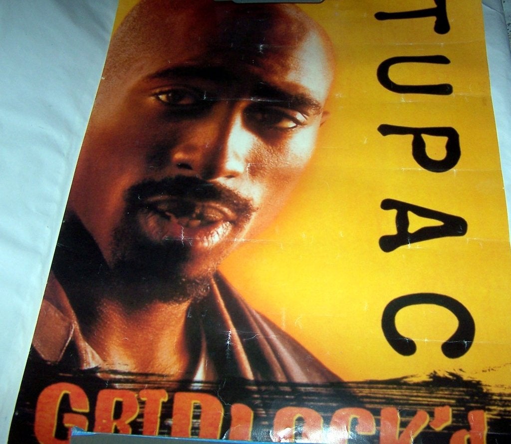 Originele filmposter Tupac Gridlock'd. 61x43cm. Igs., Ophalen of Verzenden, Zo goed als nieuw, Film, Poster