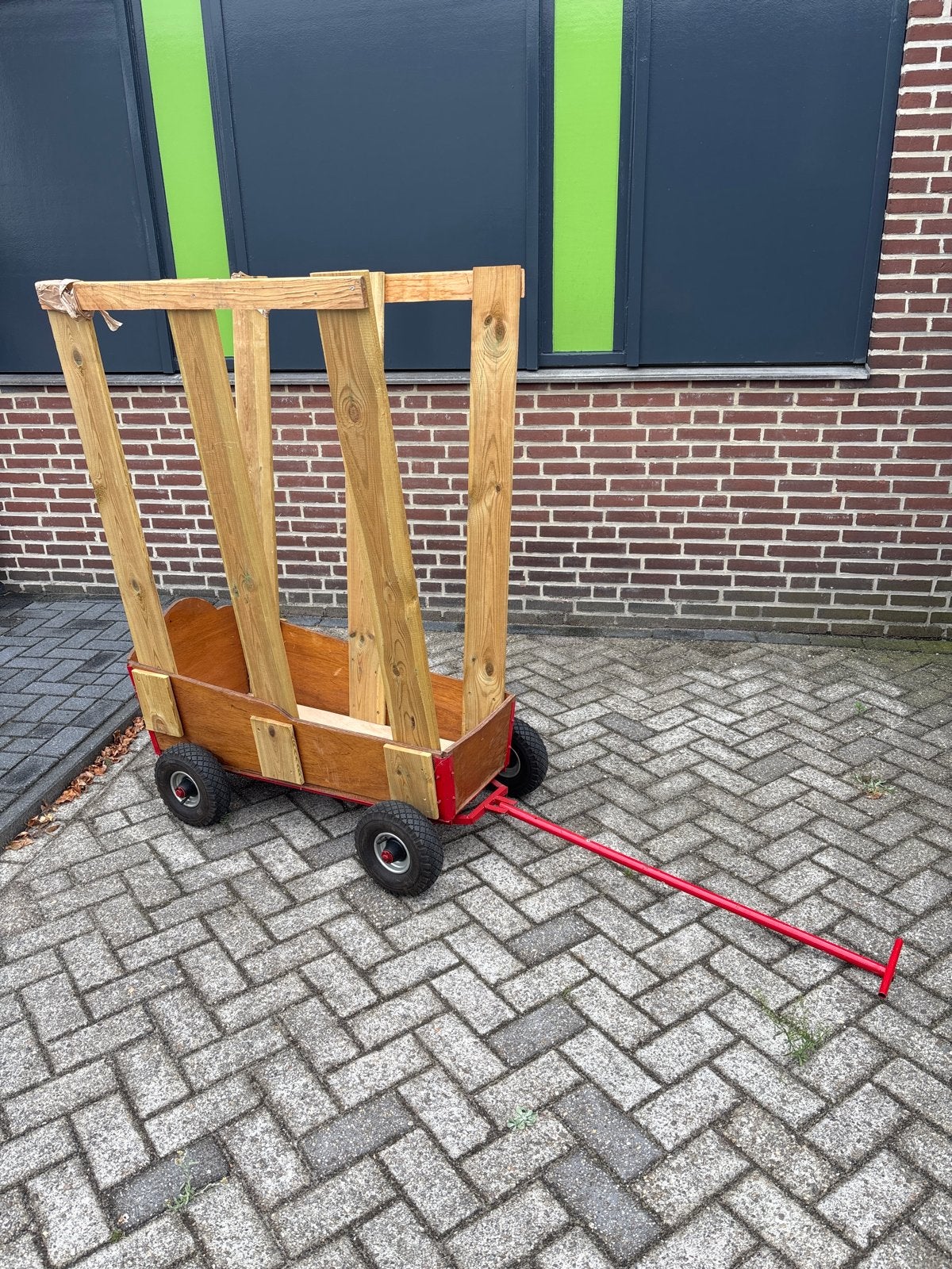 Stevige houten bolderkar voor festivals en evenementen, Caravans en Kamperen, Ophalen, Gebruikt