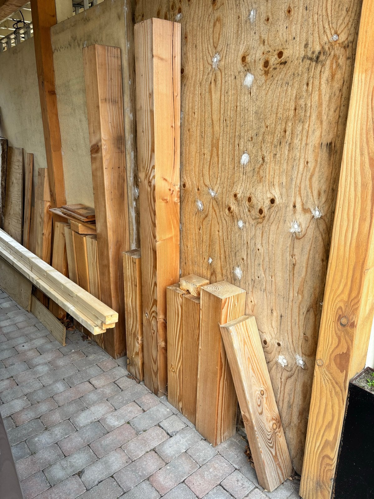 2 stuks douglas palen, Ophalen, Gebruikt, 25 tot 50 mm, Plank