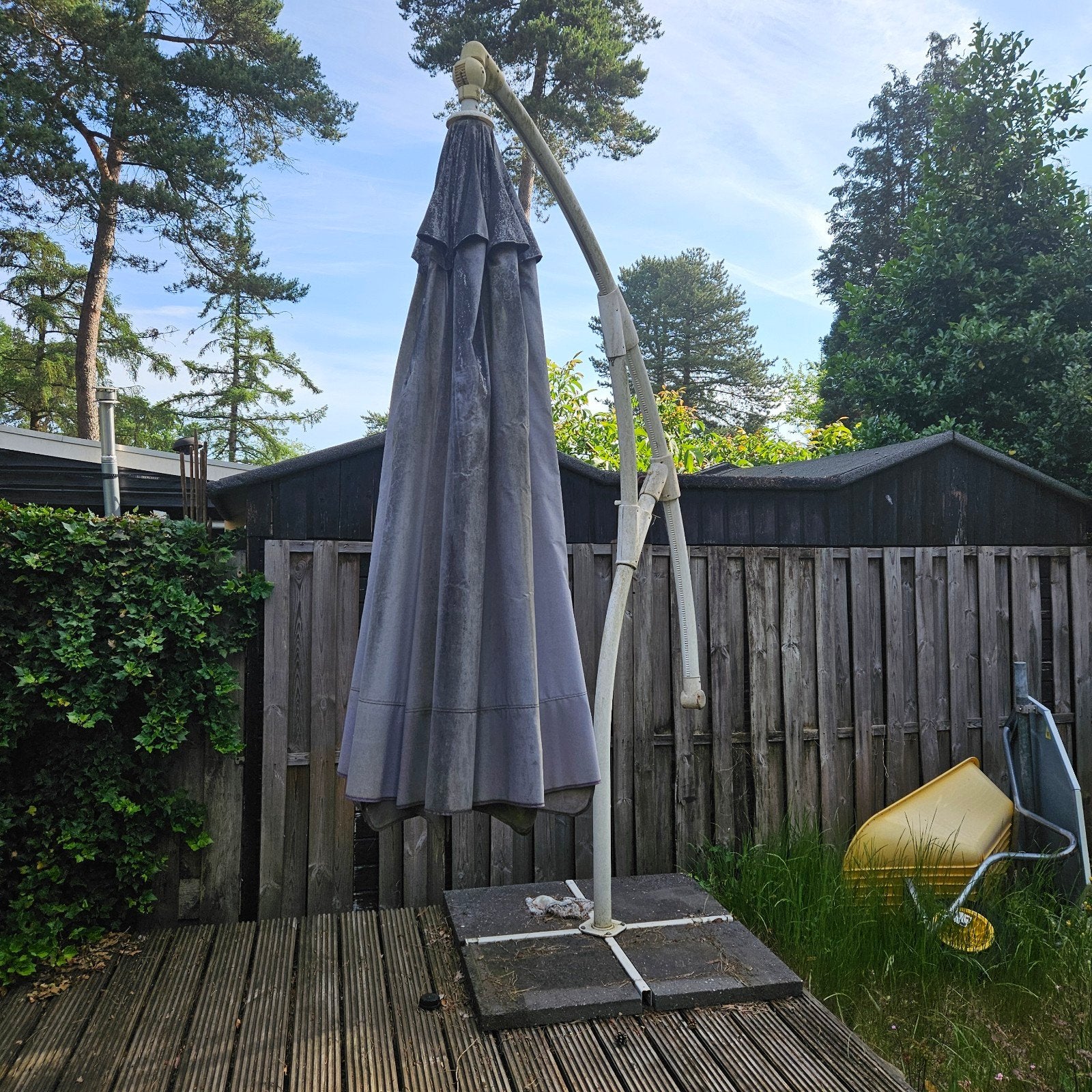Parasol, Ophalen, Gebruikt, Zweefparasol, Kantelbaar