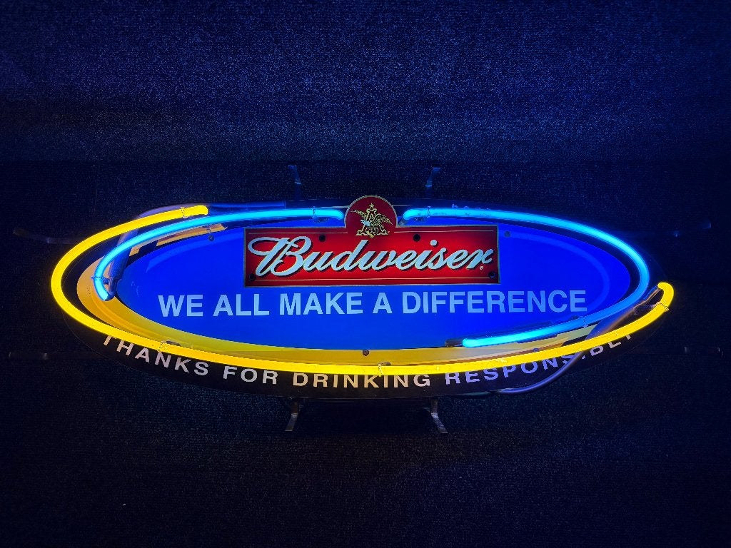 Echte neon reclame Budweiser, Ophalen, Gebruikt, Lichtbak of (neon) lamp