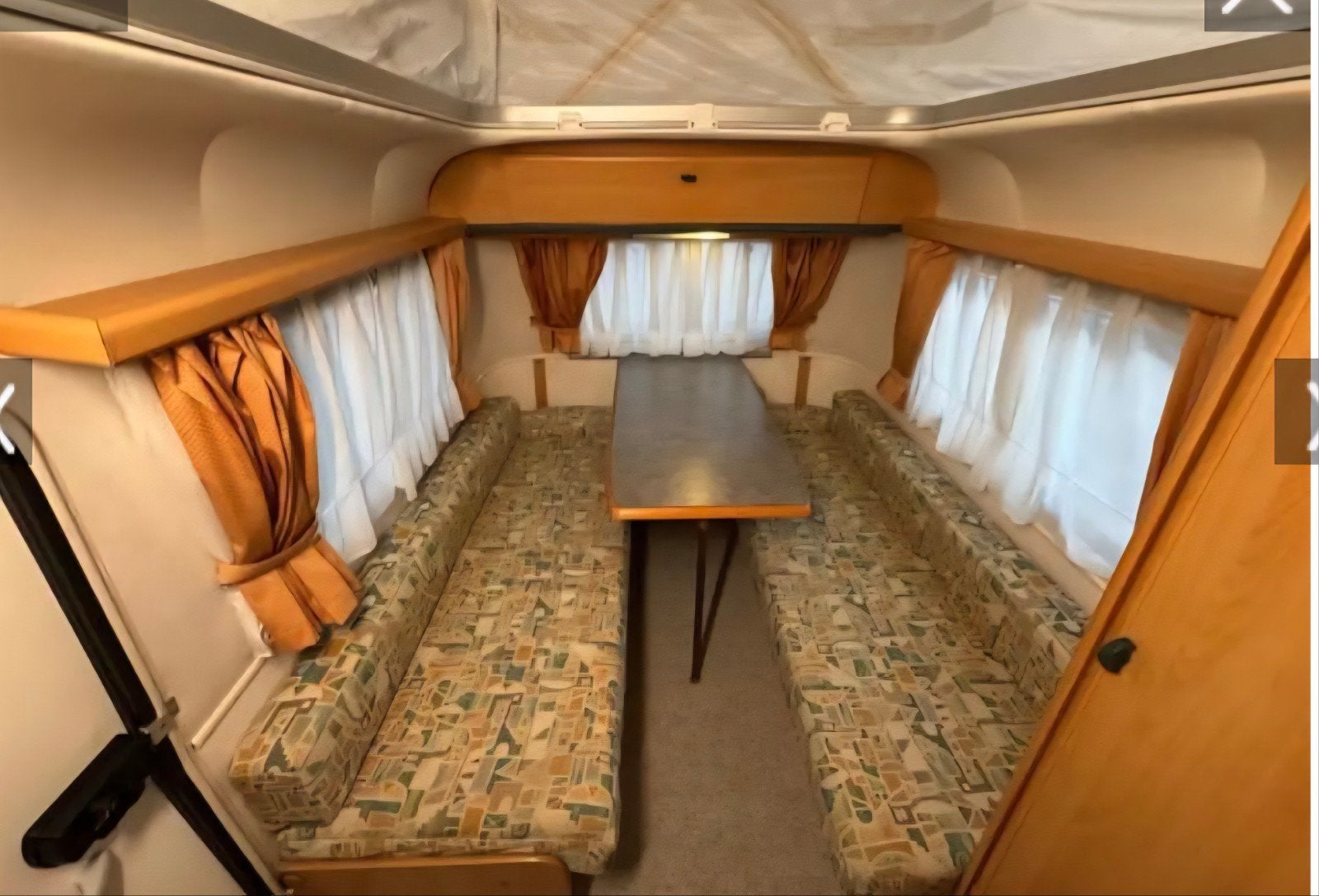 Eriba Puck Touring 120 originele stoffering, hoezen/ gordijn, Caravans en Kamperen, Ophalen, Gebruikt