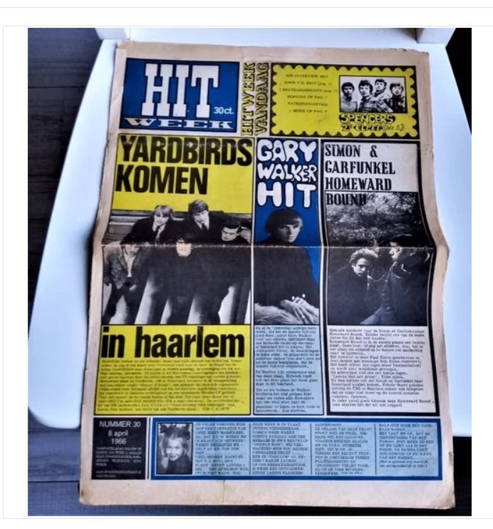 Hitweek editie 30, jaargang 1 (8 april 1966) the yardbirds, Boeken, Ophalen of Verzenden, Gelezen, Muziek, Film of Tv