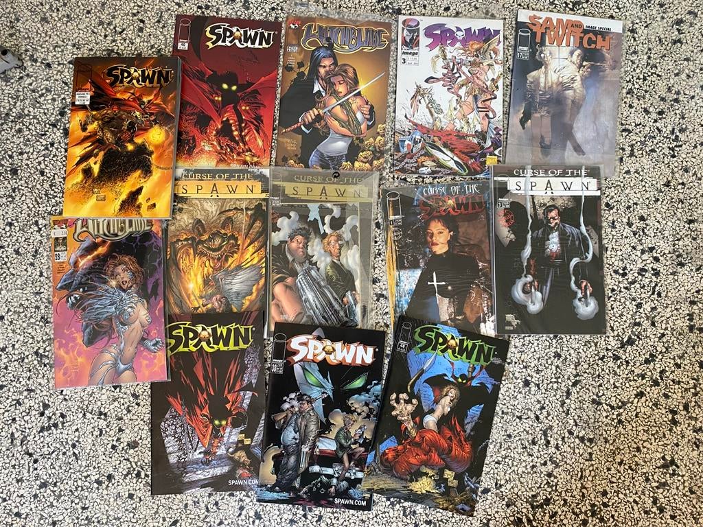 Spawn, witchblade, sam and twitch comics, Meerdere comics, Ophalen of Verzenden, Zo goed als nieuw, Amerika