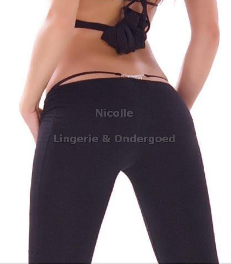G-String met sieraad in 2 kleuren (228), Kleding | Dames, Ondergoed en Lingerie, String, Paars, Ophalen of Verzenden