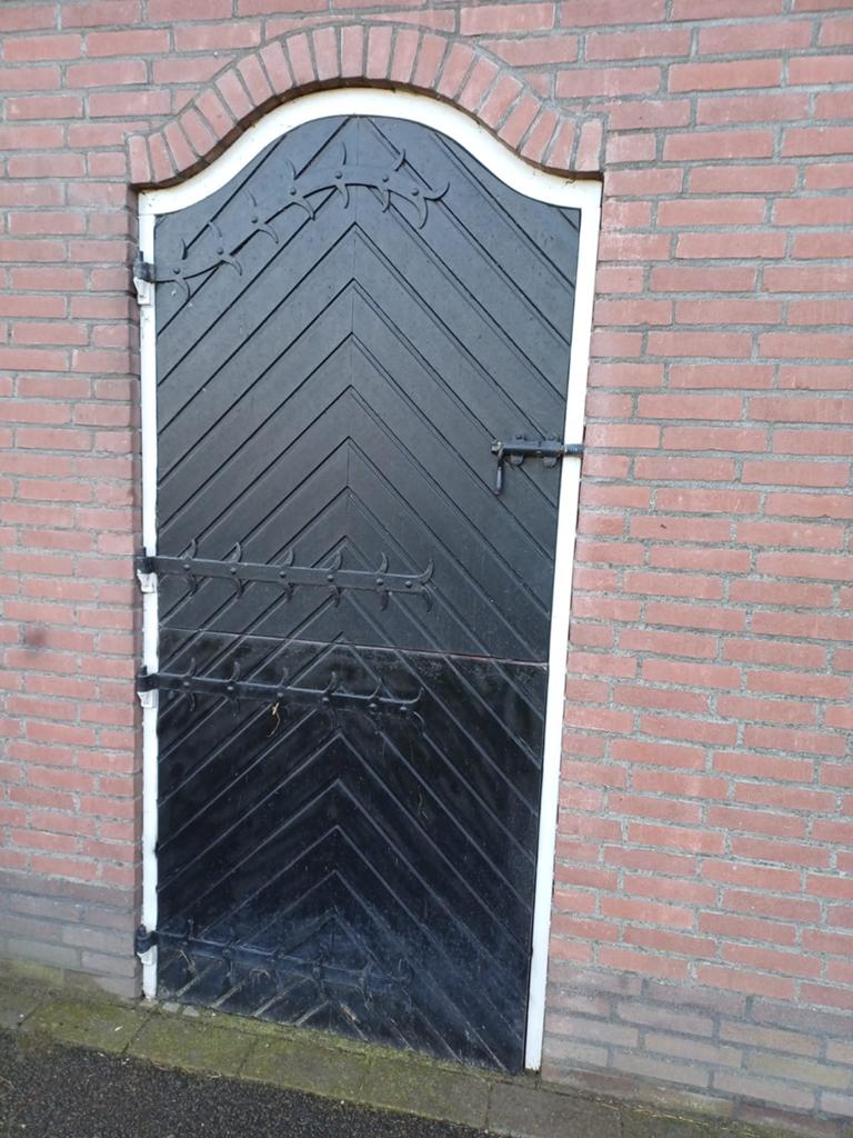 2 Staldeuren in stalen kozijn (gesmede hengen), Ophalen, Gebruikt, 80 tot 100 cm, 215 cm of meer