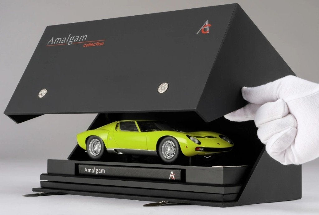 Lamborghini Miura P400 SV Groen 1:18 van Amalgam, Hobby en Vrije tijd, Modelauto's | 1:18, Ophalen of Verzenden, Nieuw, Auto, Overige merken