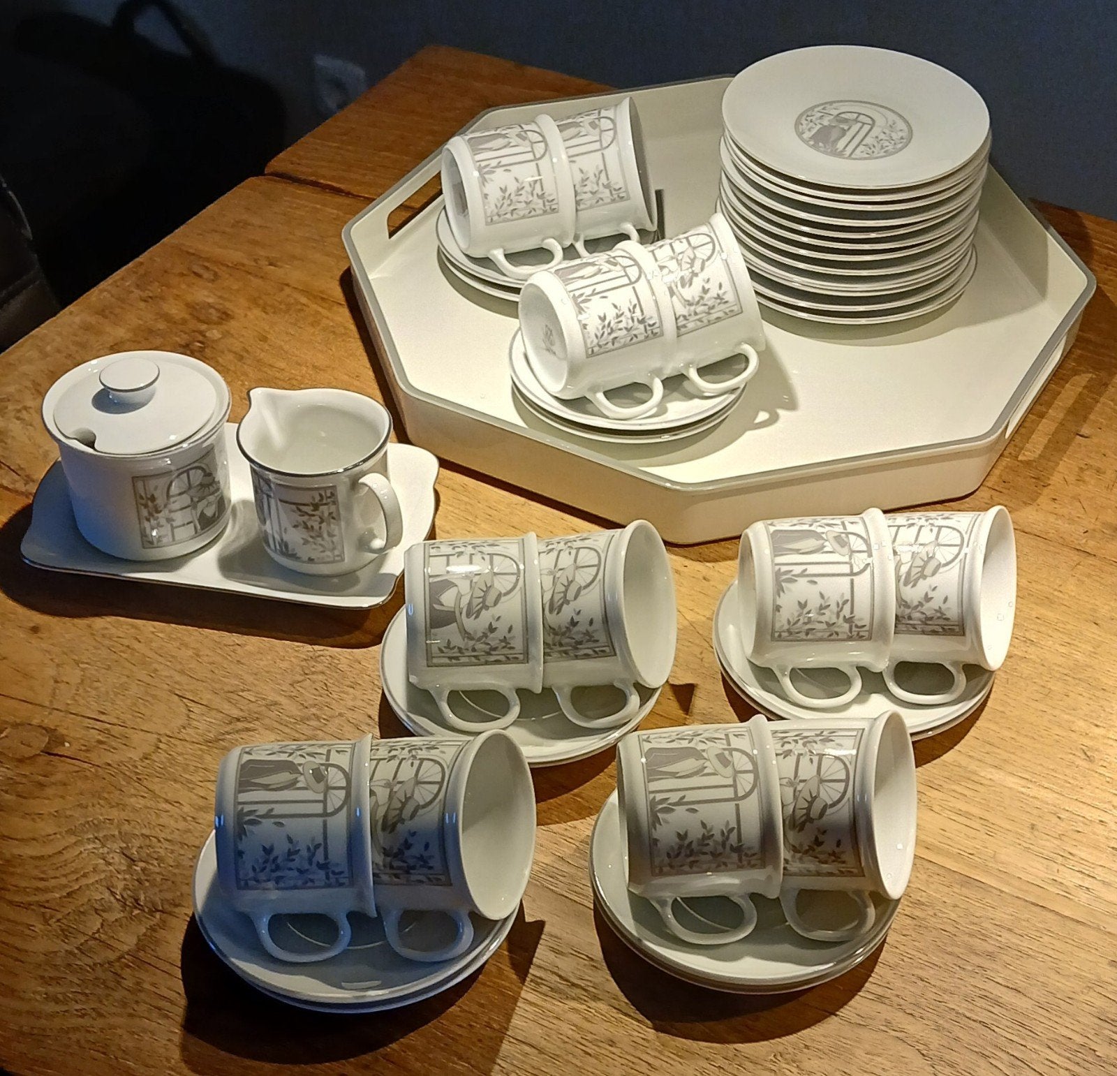 12-delig koffieservies Kronester West Germany Bavaria, Ophalen, Gebruikt, Overige merken, Vintage