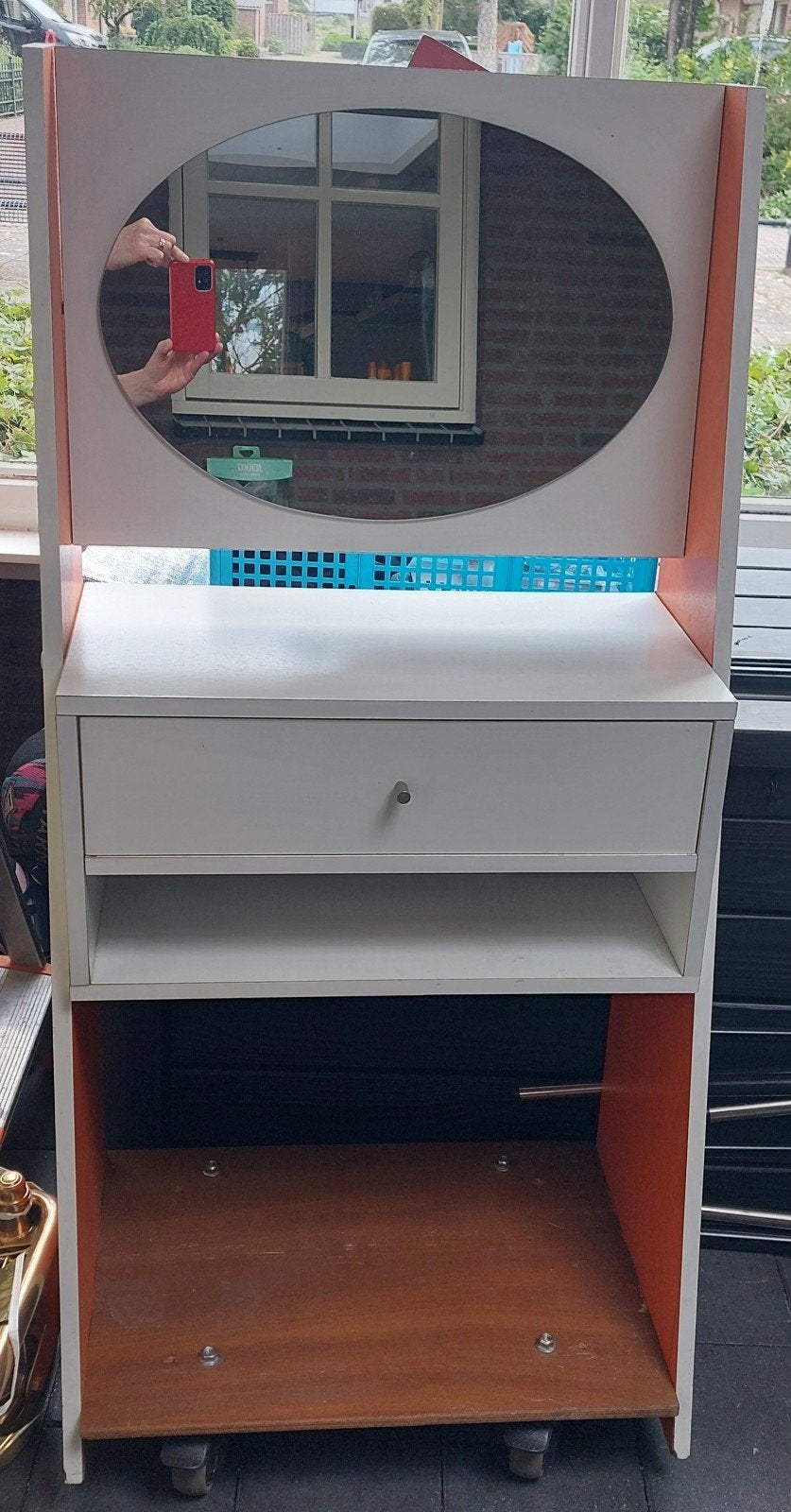 Kaptafel, retro, Huis en Inrichting, Tafels | Kaptafels, Ophalen, Gebruikt, 50 tot 100 cm, Minder dan 100 cm