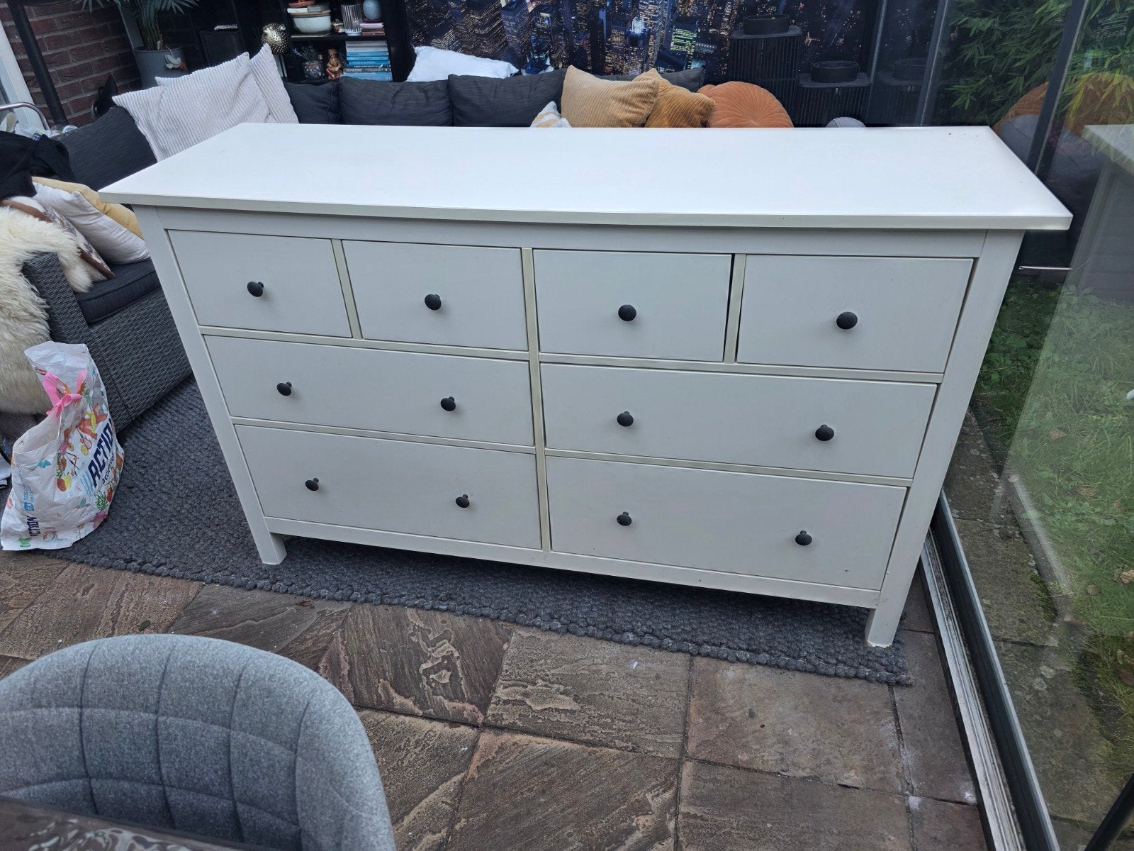 Ikea hemnes 8 ladekast / commode wit, Huis en Inrichting, Ophalen, 5 laden of meer, 150 tot 200 cm, Minder dan 100 cm