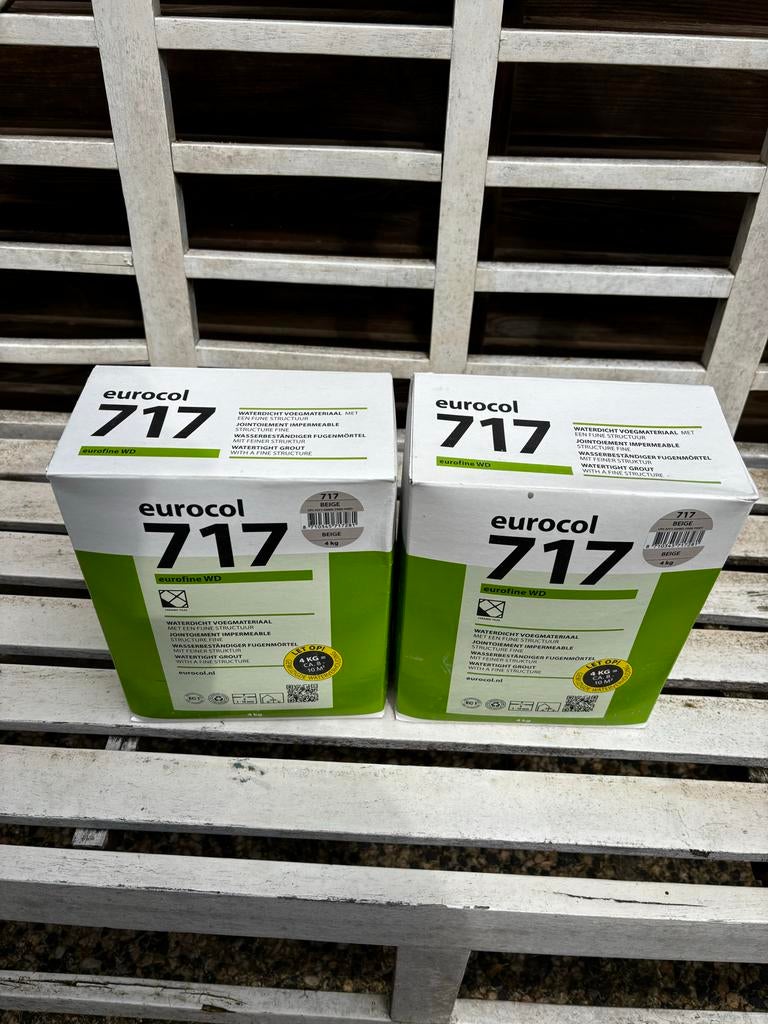 Eurocol 717 Voegmortel Beige 4KG - Waterdicht Badkamer, Doe-het-zelf en Verbouw, Tegels, Ophalen, Overige typen, Nieuw, Minder dan 5 m²