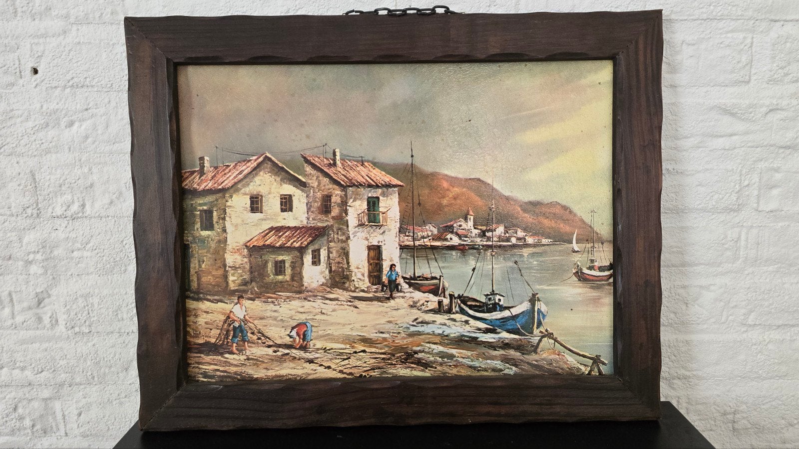 Vintage Schilderij Haventafereel in Houten Lijst
Te koop: Sf, Ophalen of Verzenden, Zo goed als nieuw, Minder dan 50 cm, Schilderij
