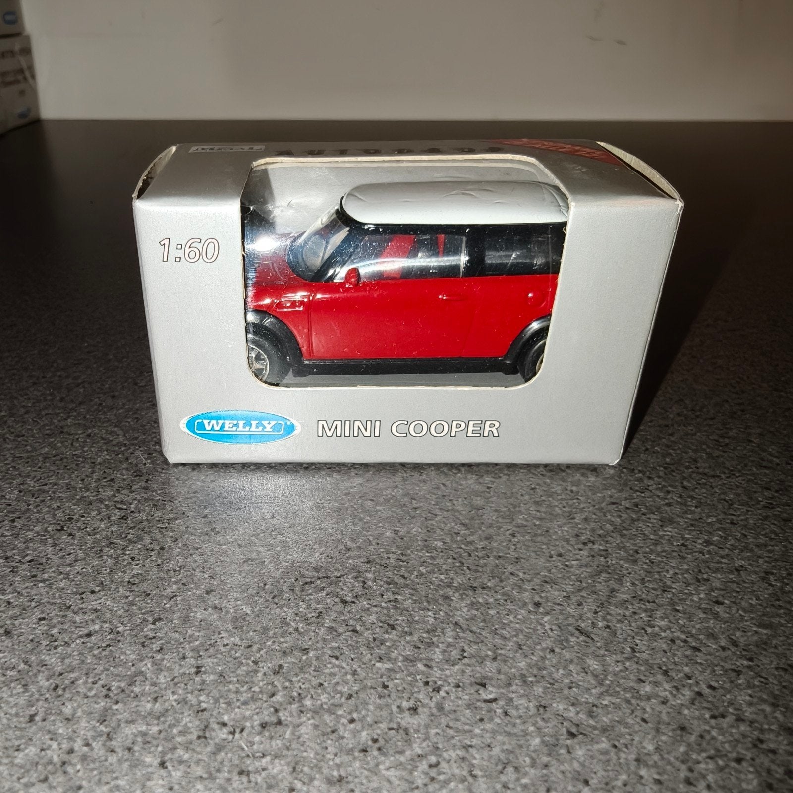 Autodrop Mini Cooper 1:60 modelauto Welly, Ophalen of Verzenden, Nieuw, Overige typen