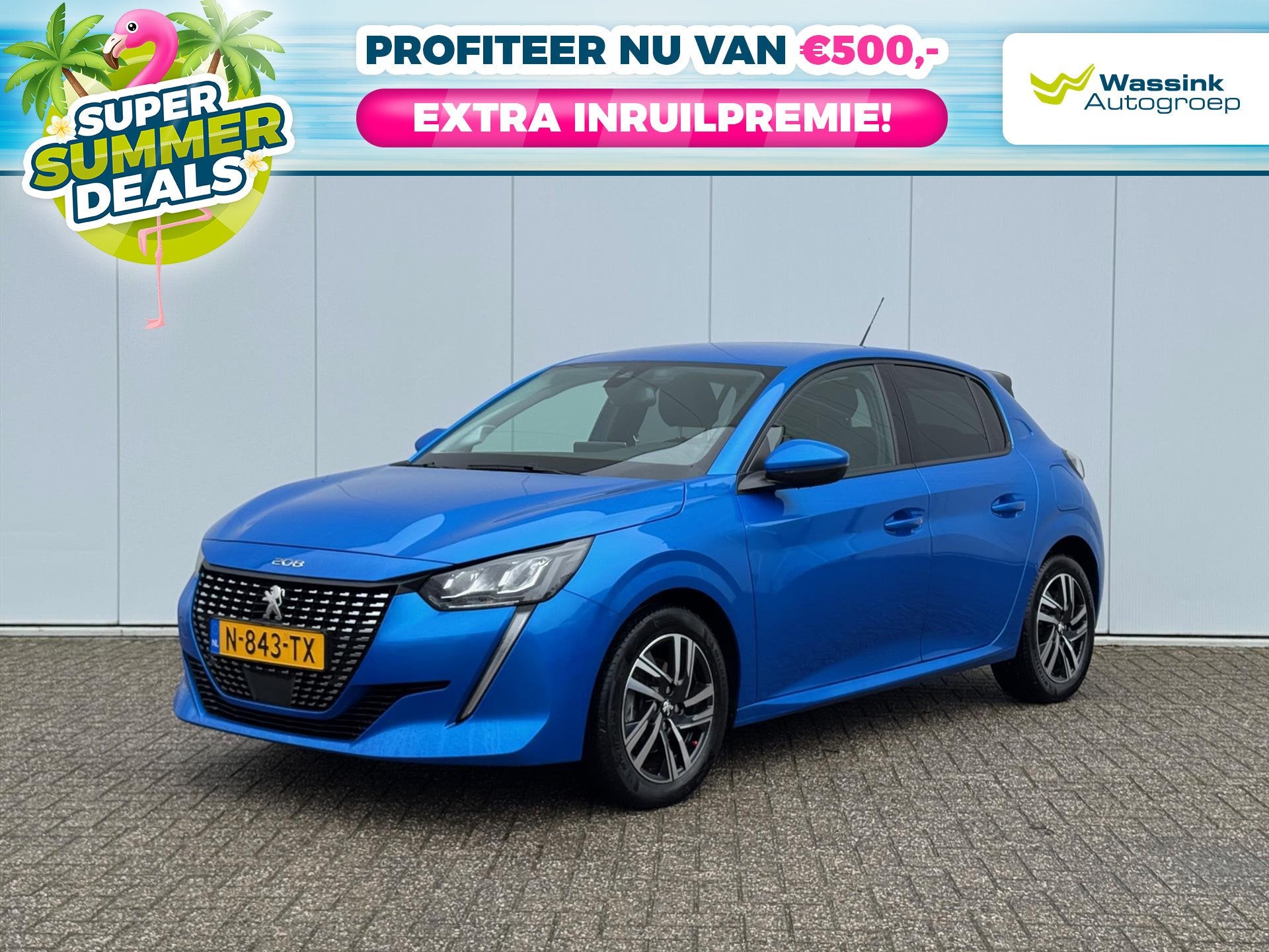 Peugeot 208 1.2 PureTech 100pk EAT8 Allure Pack | Navigatie, Gebruikt, Euro 6, Parkeersensor, Blauw