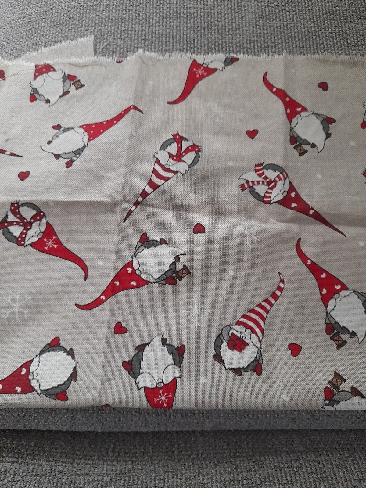 hobbystofje kerstkabouters, Ophalen of Verzenden, Katoen, 30 tot 200 cm, 120 cm of meer
