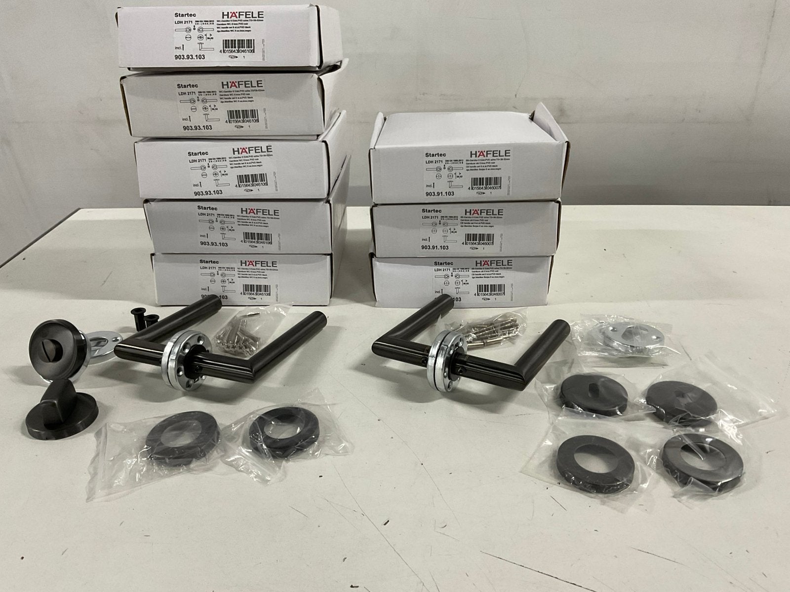 Häfele deurklinken 8 sets, Ophalen, O, O, Nieuw