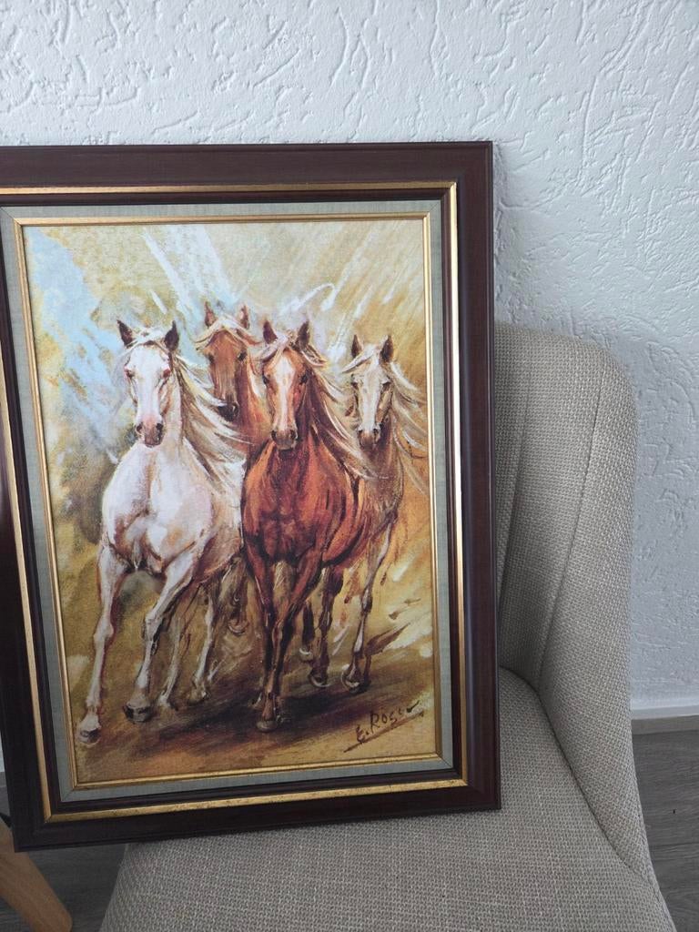 Mooi schilderij met paarden, Ophalen